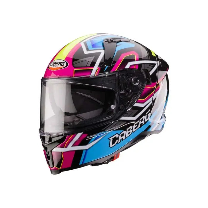 Caberg Avalon X Brama Black / Light Blue / Fluo Yellow / Fuchsia FREE UK Delivery, FREE 365 Day Returns | Moto Central