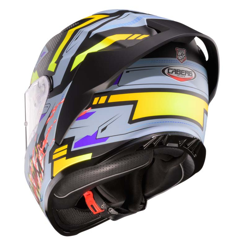 Caberg Roxter Hunter Matt Black / Grey / Fluo Yellow rear view