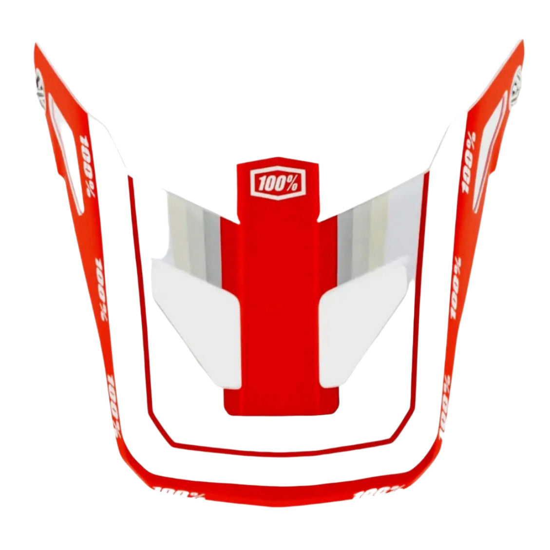 100% Status Replacement Visor Topenga Red / White - FREE UK Shipping, FREE 365 Day Returns | Moto Central