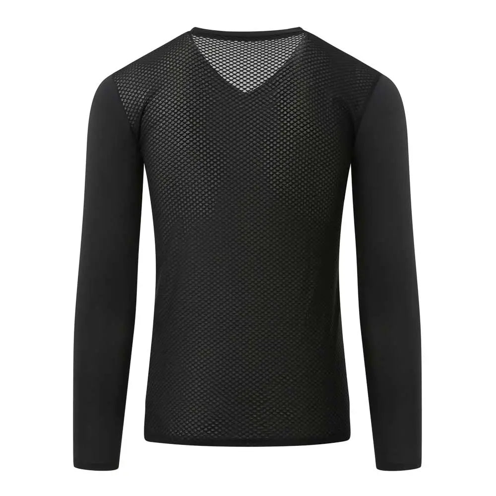 ZeroFit IceSkin Base Layer V-Neck Long Sleeves T-Shirt Black FREE UK Delivery, FREE 365 Day Returns | Moto Central