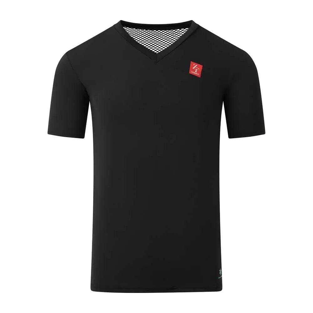 ZeroFit IceSkin Base Layer V-Neck Short Sleeves T-Shirt Black FREE UK Delivery, FREE 365 Day Returns | Moto Central