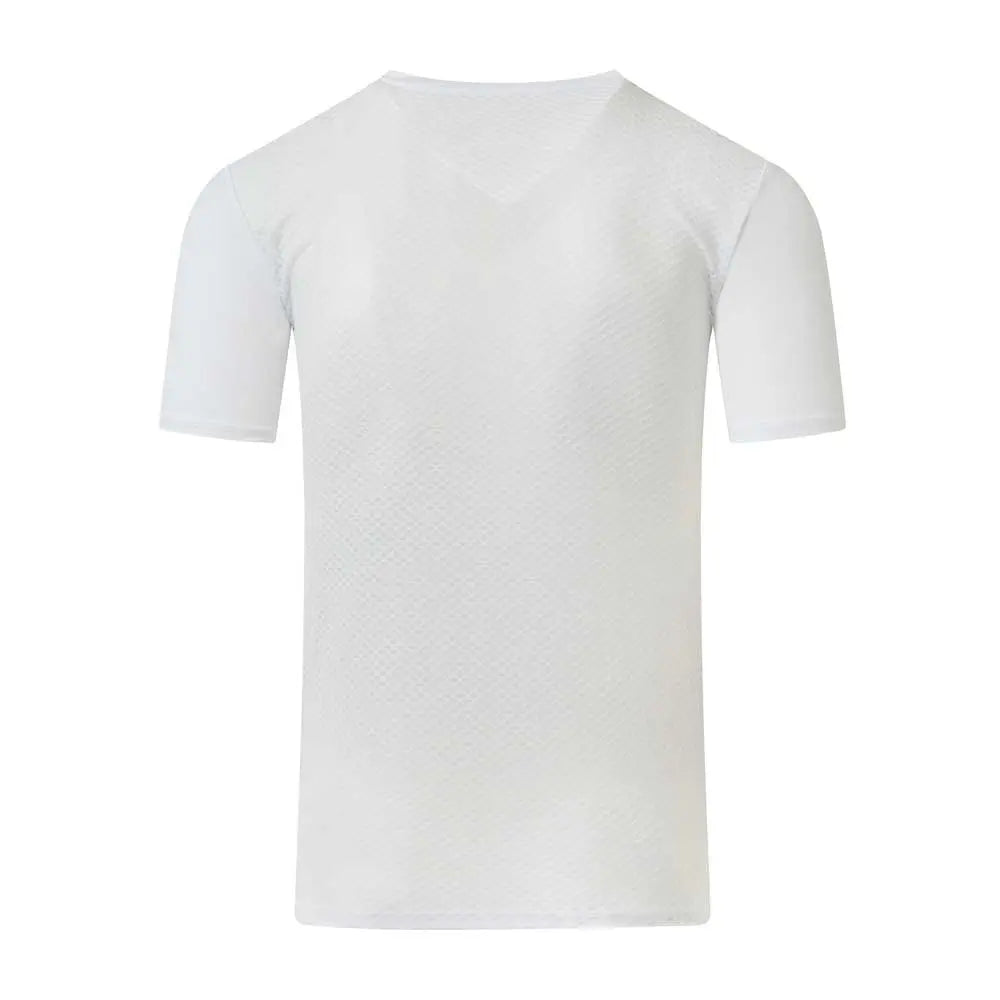 ZeroFit IceSkin Base Layer V-Neck Short Sleeves T-Shirt White FREE UK Delivery, FREE 365 Day Returns | Moto Central