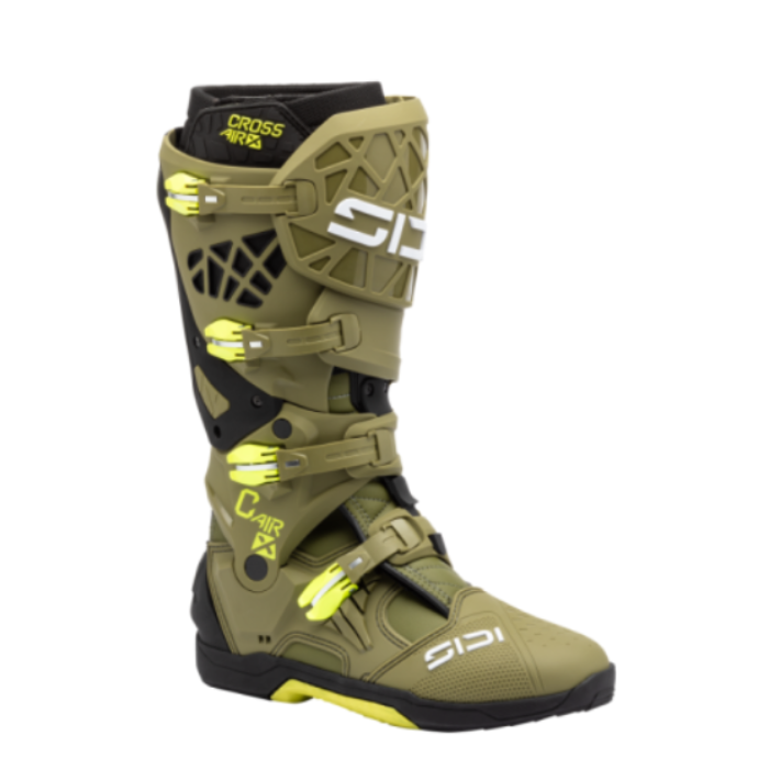 Sidi Crossair X CE Boots Olive Green / Fluo Yellow