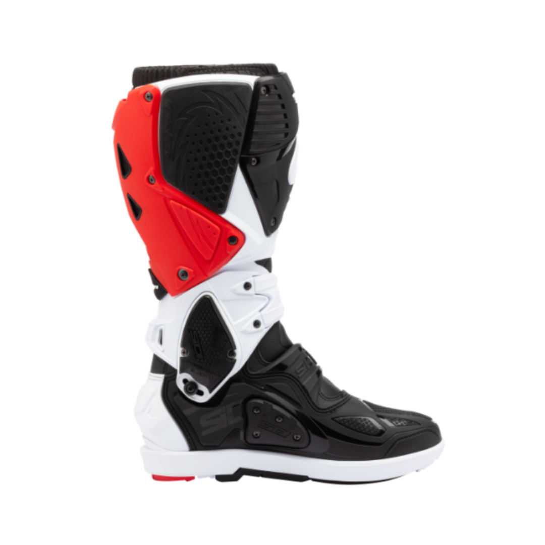 Sidi Crossfire 3 SRS CE Boots White / Black / Red - FREE UK Delivery, FREE 365 Day Returns | Moto Central