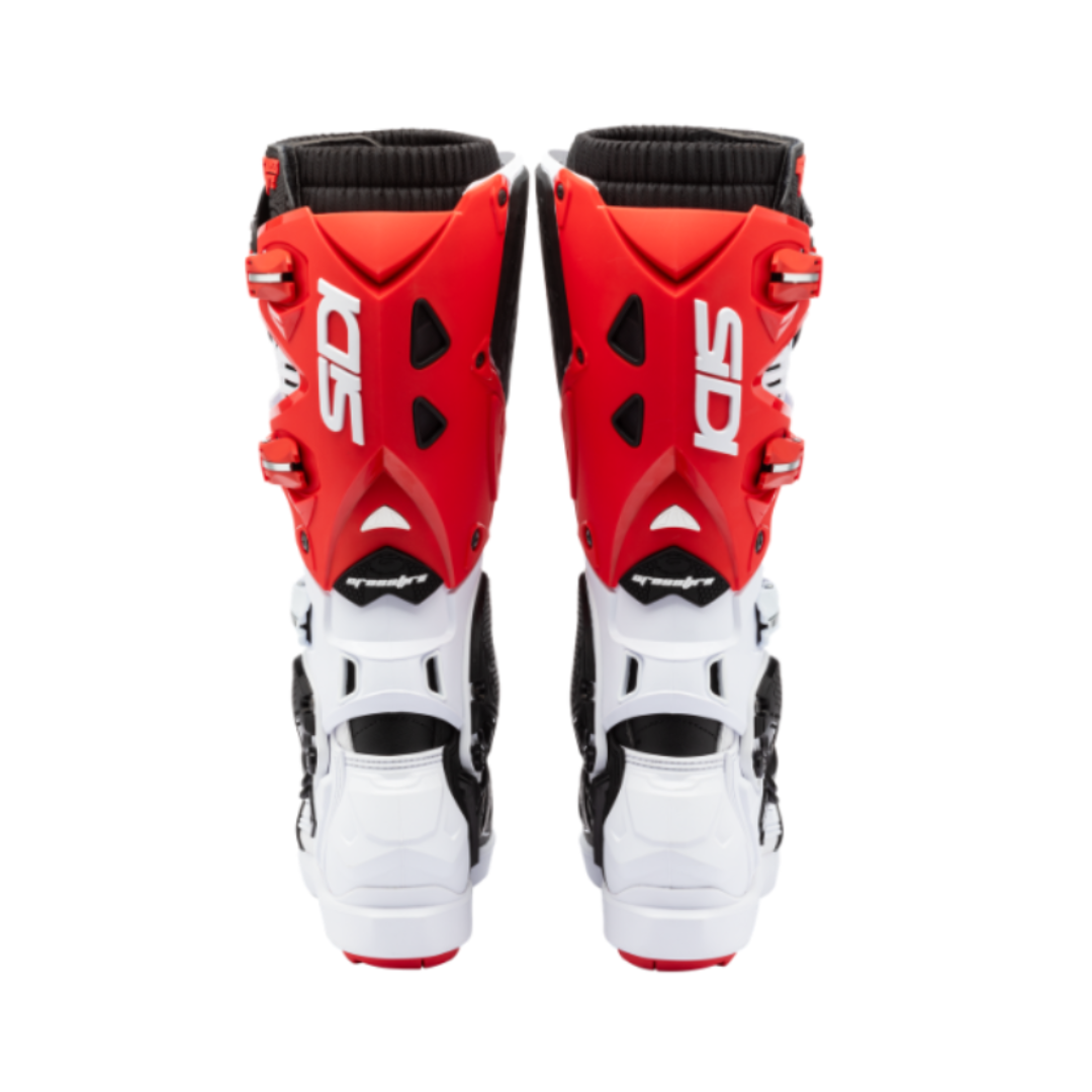 Sidi Crossfire 3 SRS CE Boots White / Black / Red - FREE UK Delivery, FREE 365 Day Returns | Moto Central