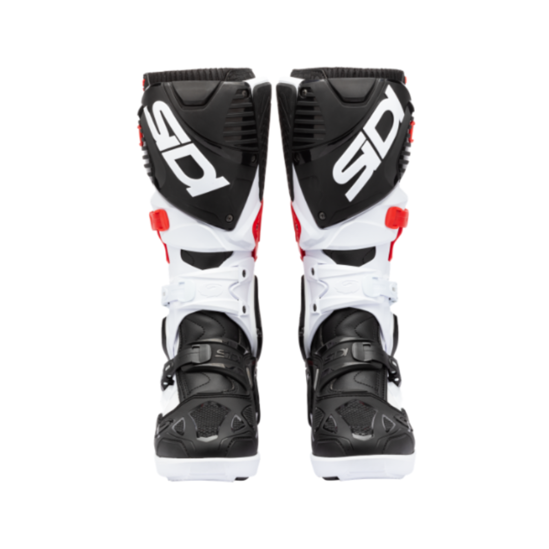 Sidi Crossfire 3 SRS CE Boots White / Black / Red - FREE UK Delivery, FREE 365 Day Returns | Moto Central