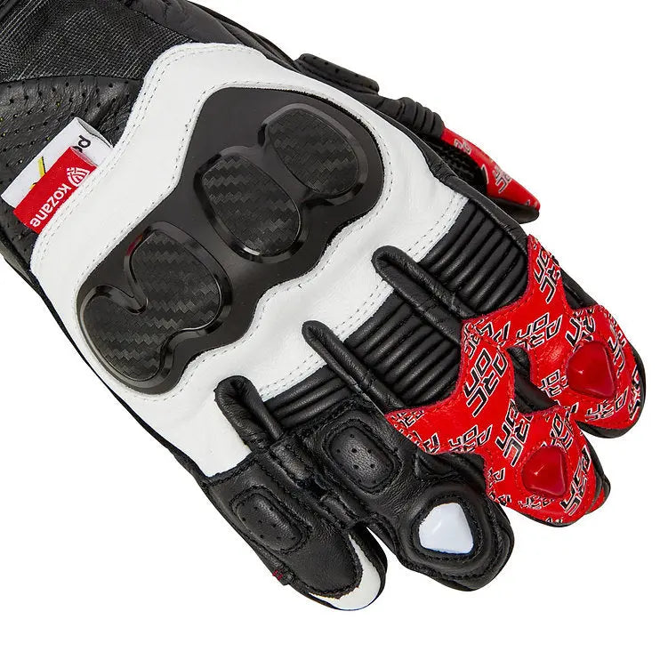 Arc-On 034 RS CE Leather Gloves Black / White / Red FREE UK Delivery, FREE 365 Day Returns | Moto Central