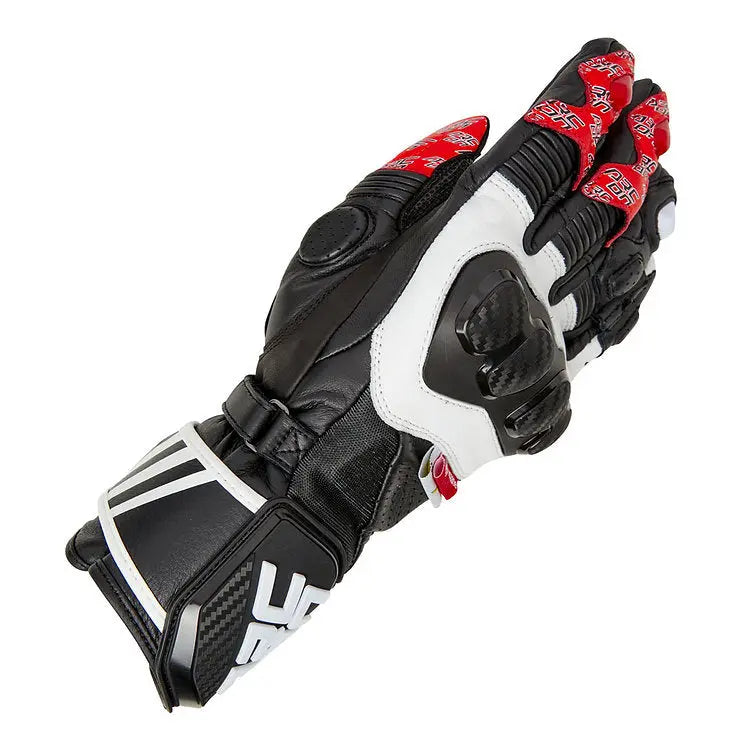 Arc-On 034 RS CE Leather Gloves Black / White / Red FREE UK Delivery, FREE 365 Day Returns | Moto Central