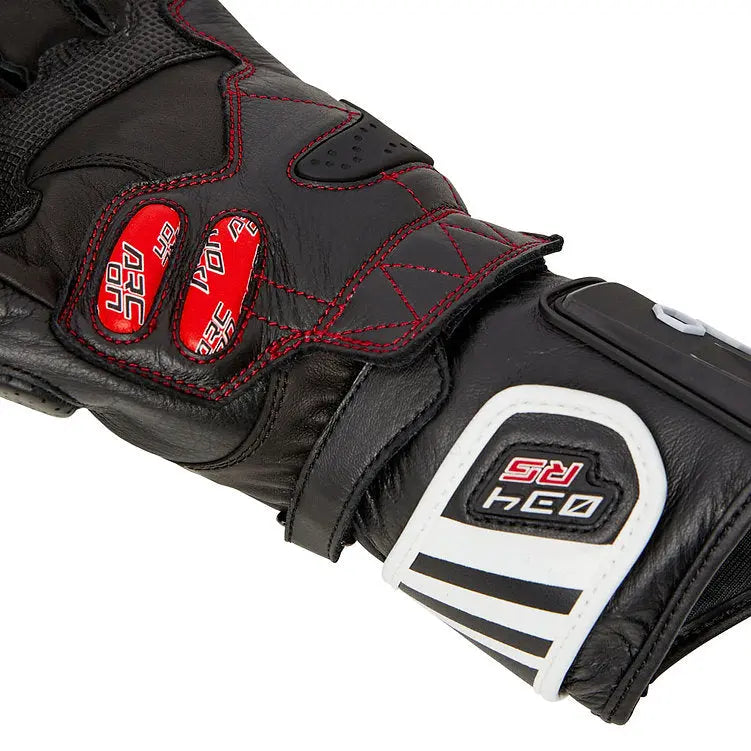 Arc-On 034 RS CE Leather Gloves Black / White / Red FREE UK Delivery, FREE 365 Day Returns | Moto Central