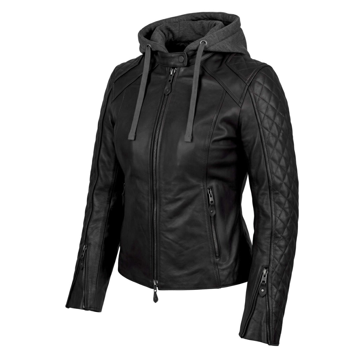 Spada Pulse CE Ladies Leather Jacket Fuel Black FREE UK Delivery, FREE 365 Day Returns | Moto Central