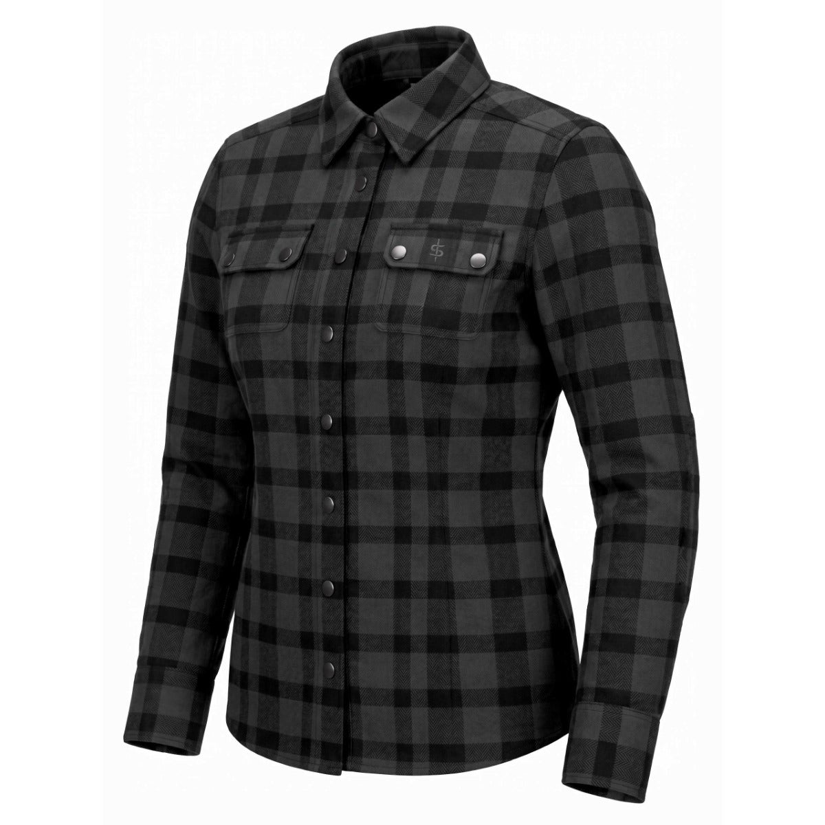 Spada Ember CE Ladies Checkered Shirt Black / Grey FREE UK Delivery, FREE 365 Day Returns | Moto Central