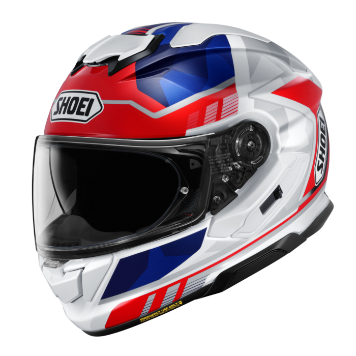 Shoei GT-Air 3 Boldaro TC-10 White / Blue / Red FREE UK Delivery, FREE 365 Day Returns | Moto Central