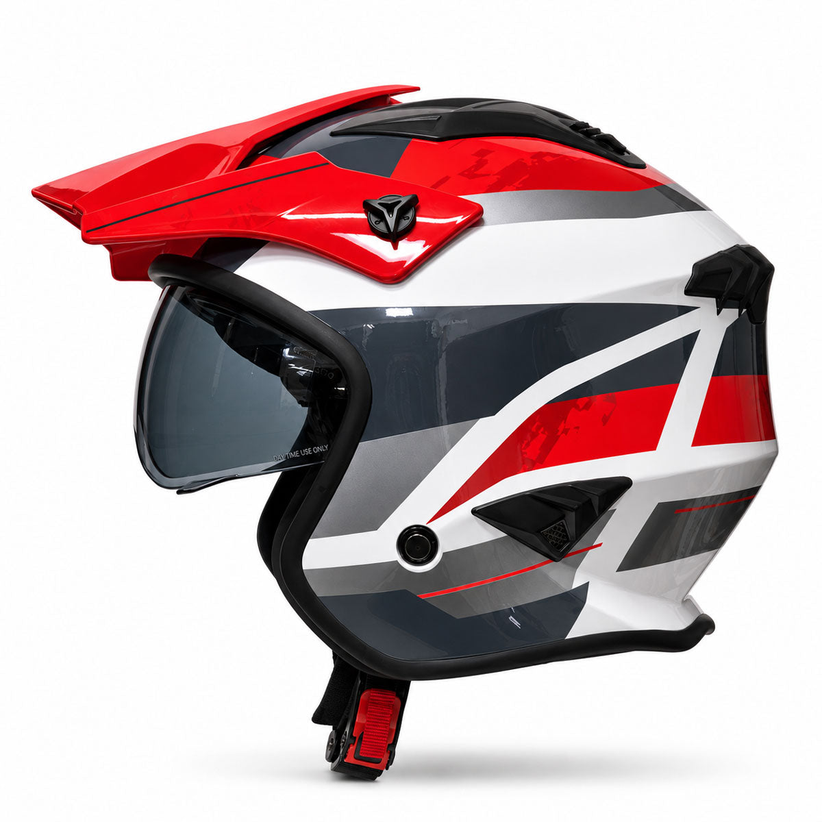 Spada Rock 06 Metro Grey / White / Red FREE UK Delivery, FREE 365 Day Returns | Moto Central