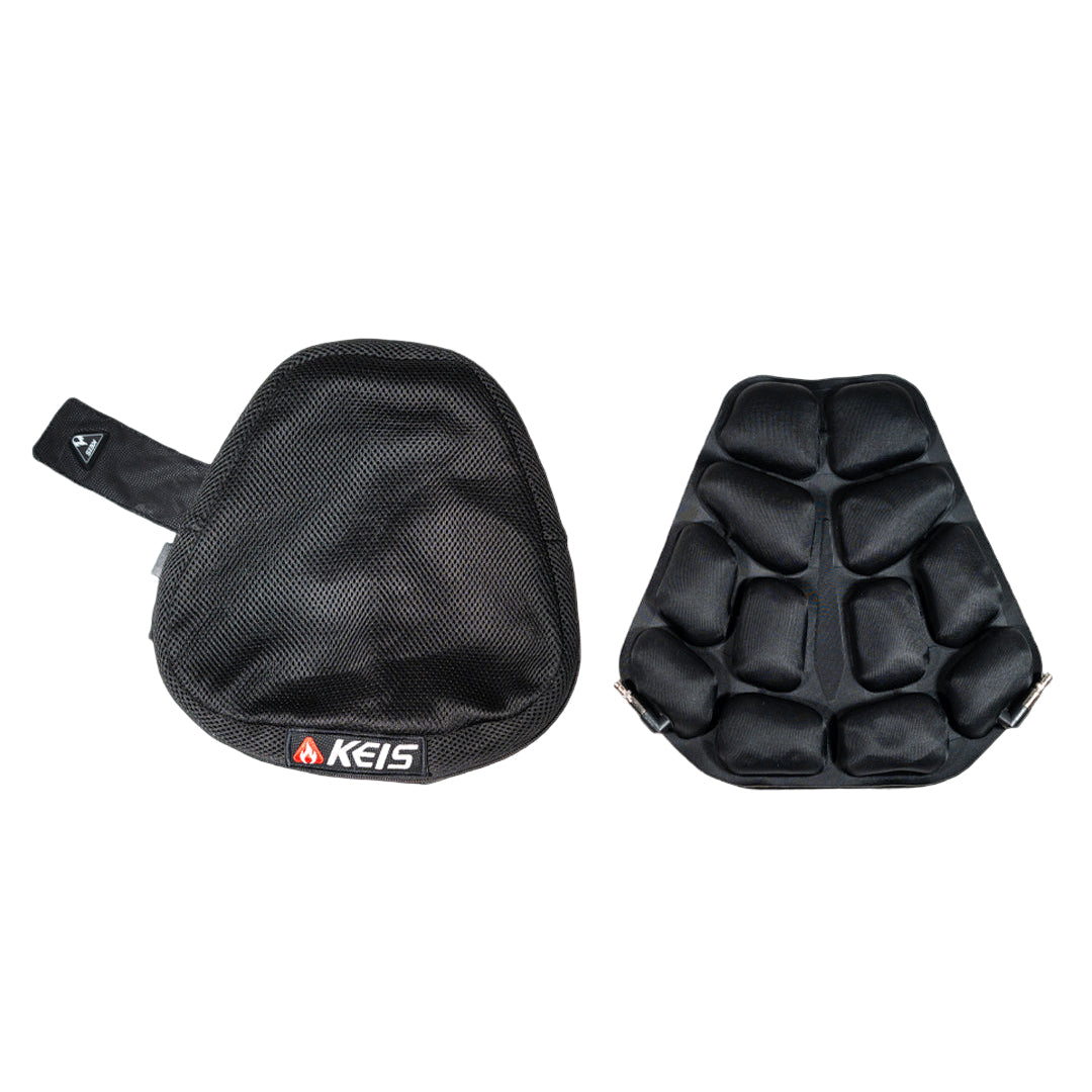 Keis Adventure Heated Motorcycle Seat Cushion - removable cover and cushion pad