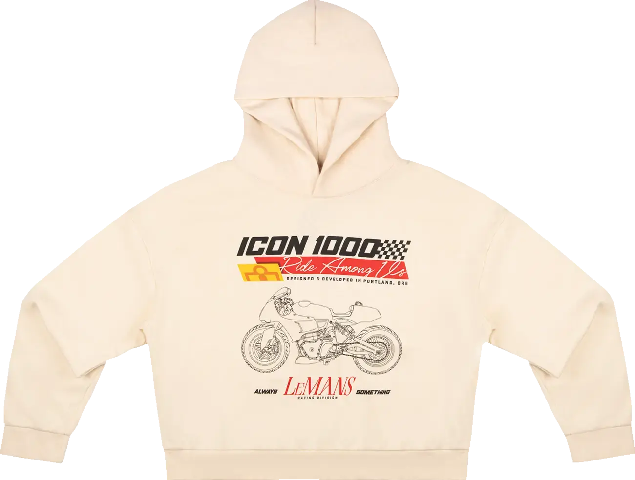 Icon Always Something Ladies Hoodie Ivory - FREE UK Shipping, FREE 365 Day Returns | Moto Central