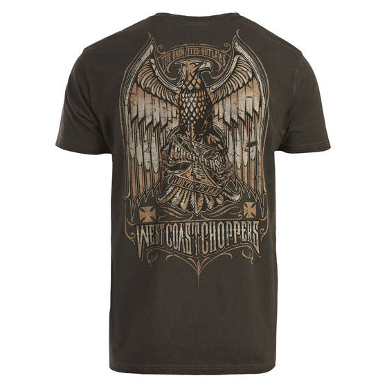 West Coast Choppers Eagle Crest T-Shirt Oil Dye Anthracite - alternate product view