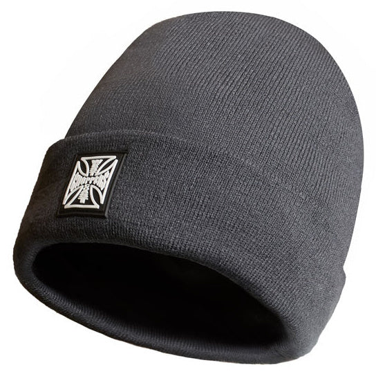 West Coast Choppers Patch Beanie Grey - product view