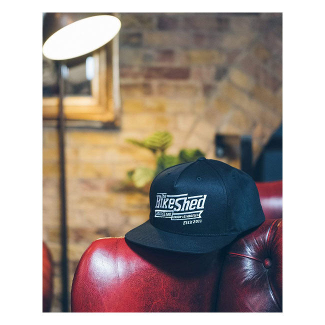Bike Shed Steps Snapback Cap Black