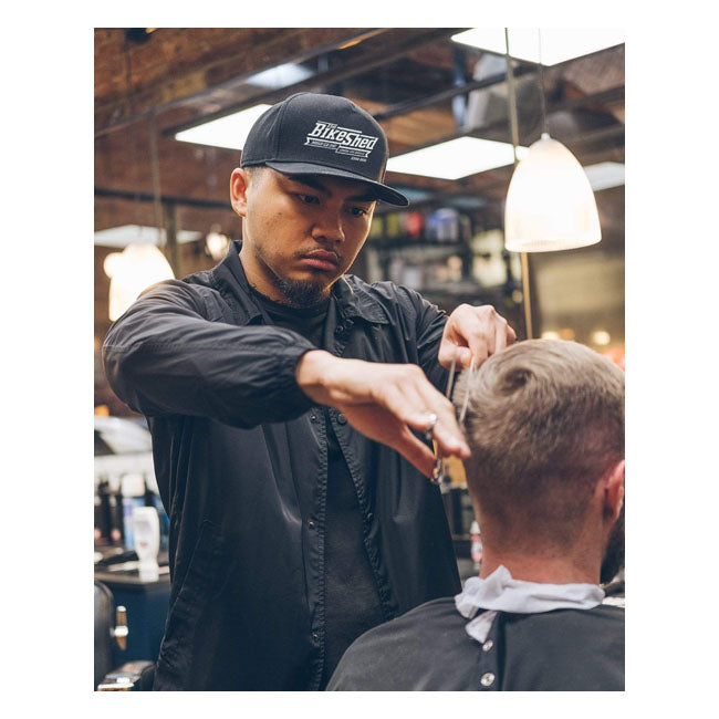 Bike Shed Steps Snapback Cap Black
