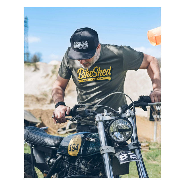 Bike Shed Steps Snapback Cap Black