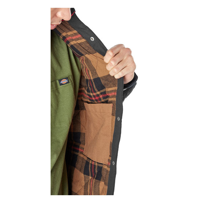 Dickies Duck Shirt Flannel Lined Jacket Black