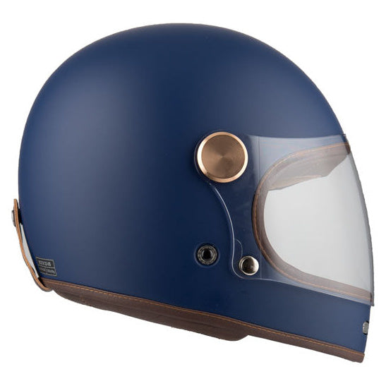 ByCity Roadster 2 Blue full-face motorcycle helmet, right-side view