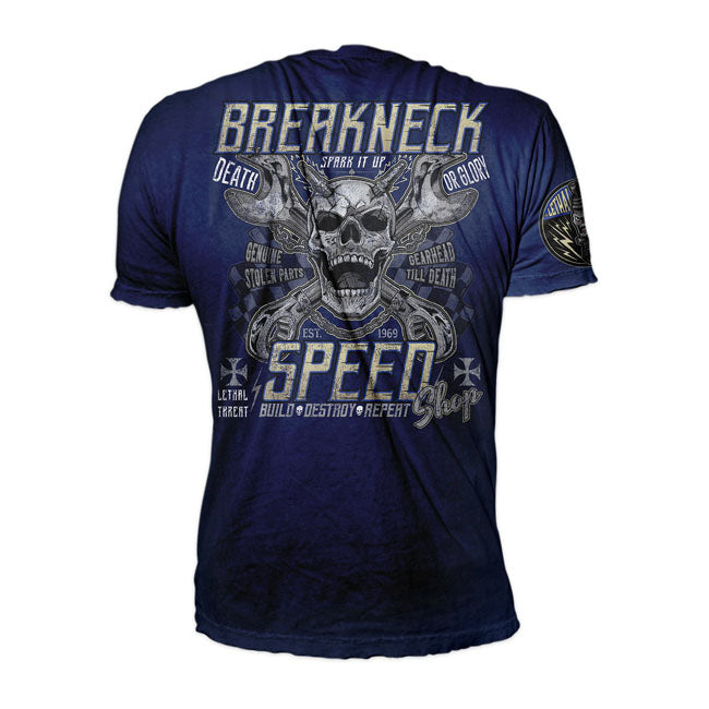 Lethal Threat Breakneck Speedshop T-Shirt Blue