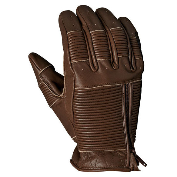 Roland Sands Design Bronzo Leather Gloves Tobacco - back-of-hand view