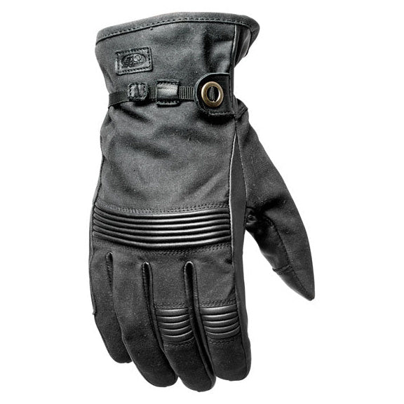 Roland Sands Design Truman Textile Gloves Black - back-of-hand view