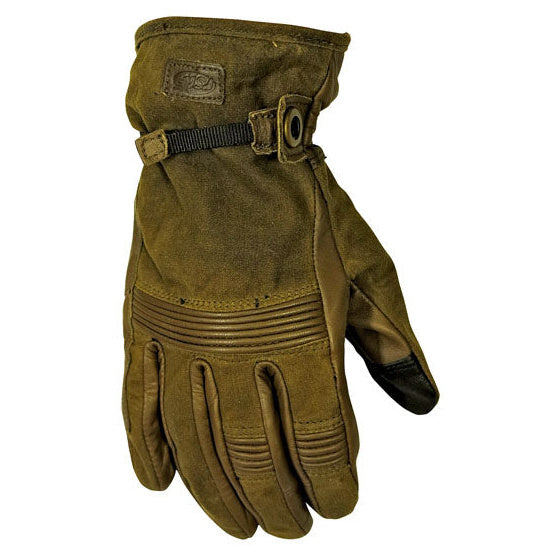 Roland Sands Design Truman Textile Gloves Ranger / Tobacco - back-of-hand view