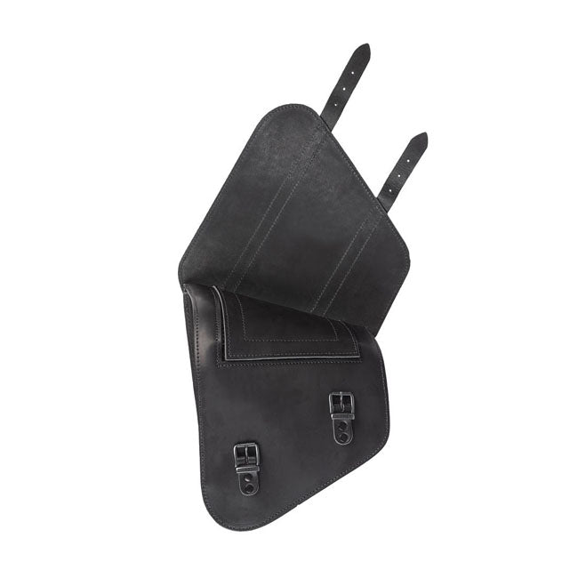Ledrie Full Leather Swing Arm Bag Left Black For 18-21 M8 Softail