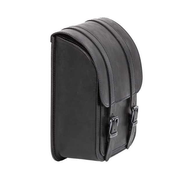 Ledrie Full Leather Swing Arm Bag Left Black For 18-21 Softail