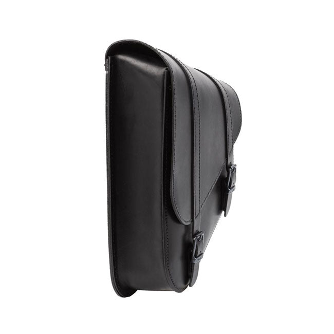 Ledrie Full Leather Swingarm Bag Left Black For 18-21 Softail