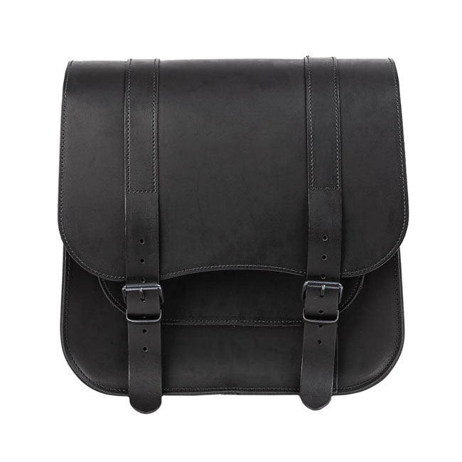 Ledrie Single Leather Saddlebag 'Postman' Black