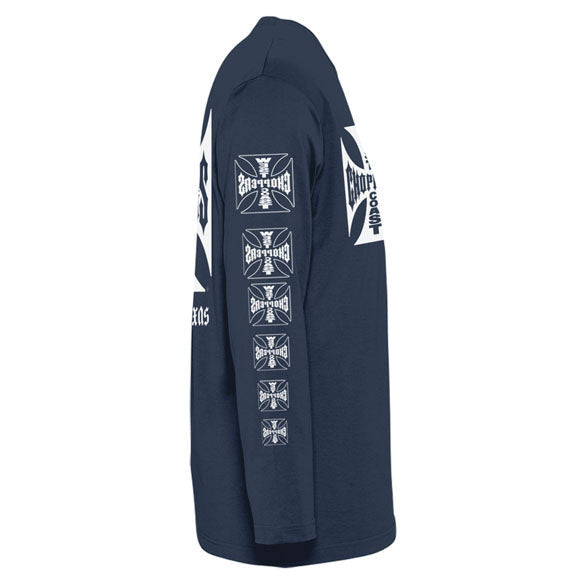 West Coast Choppers OG Logo ATX Long Sleeves T-Shirt Navy - additional product view 1