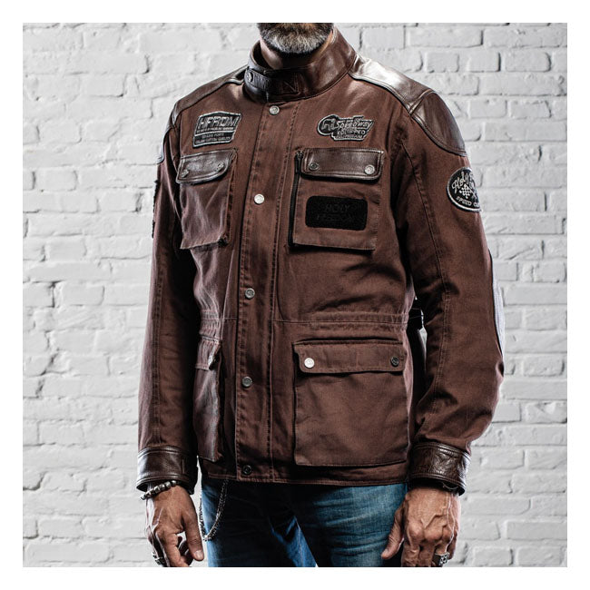 Holy Freedom Quattro Wax Leather Jacket Brown