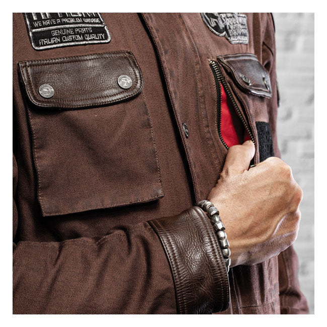 Holy Freedom Quattro Wax Leather Jacket Brown