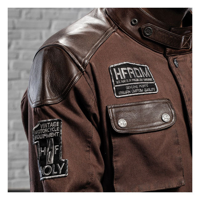 Holy Freedom Quattro Wax Leather Jacket Brown