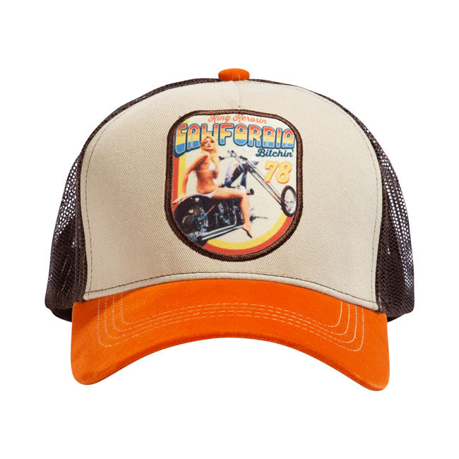 King Kerosin California Trucker Cap Beige / Red
