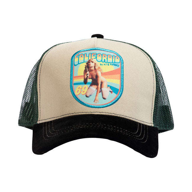 King Kerosin California Mesh Cap Beige / Olive