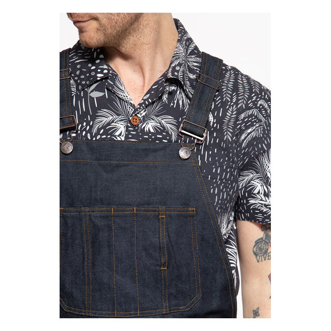 King Kerosin Dungaree Jeans Dark Blue