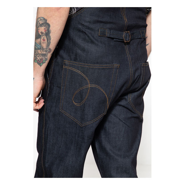 King Kerosin Dungaree Jeans Dark Blue