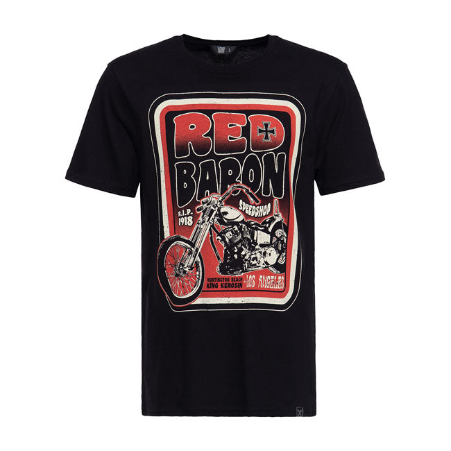 King Kerosin Red Baron Speedshop T-Shirt Black