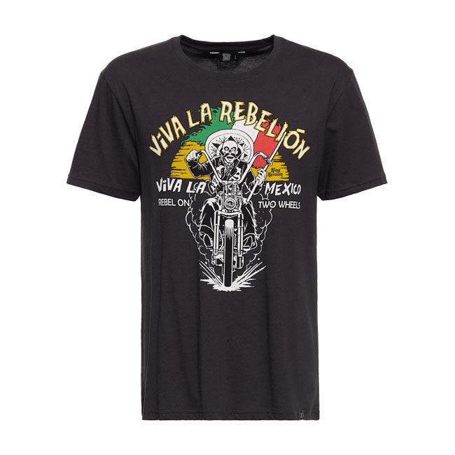 King Kerosin Viva La Rebellion T-Shirt Steel Grey