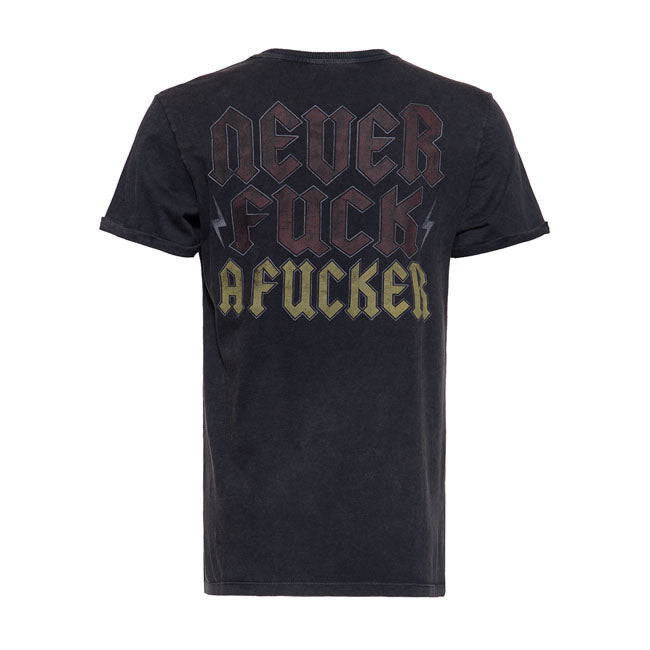 King Kerosin Never T-Shirt Washed Black