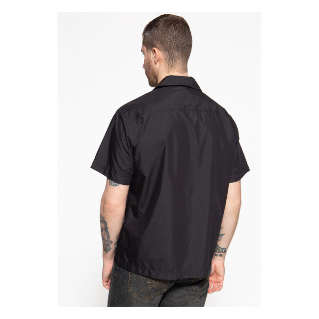 King Kerosin Pinstripes Cocktail Shirt Black / Grey