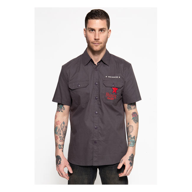 King Kerosin Shining Racer Workwear Shirt Grey