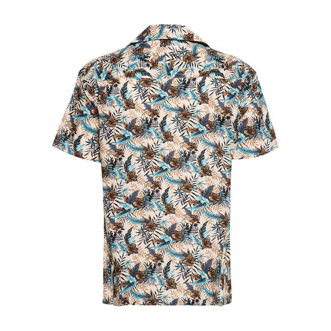 King Kerosin Tropical Summer Hawaii Shirt Beige