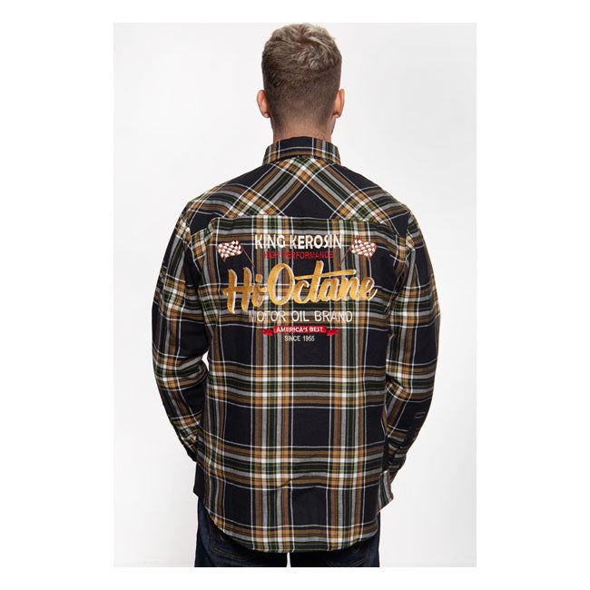 King Kerosin Hi-Ocatane Workwear Shirt Black / Green