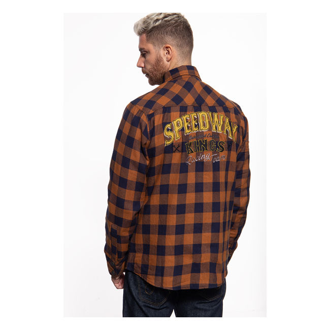 King Kerosin Speedway Kings Workwear Shirt Tabacco